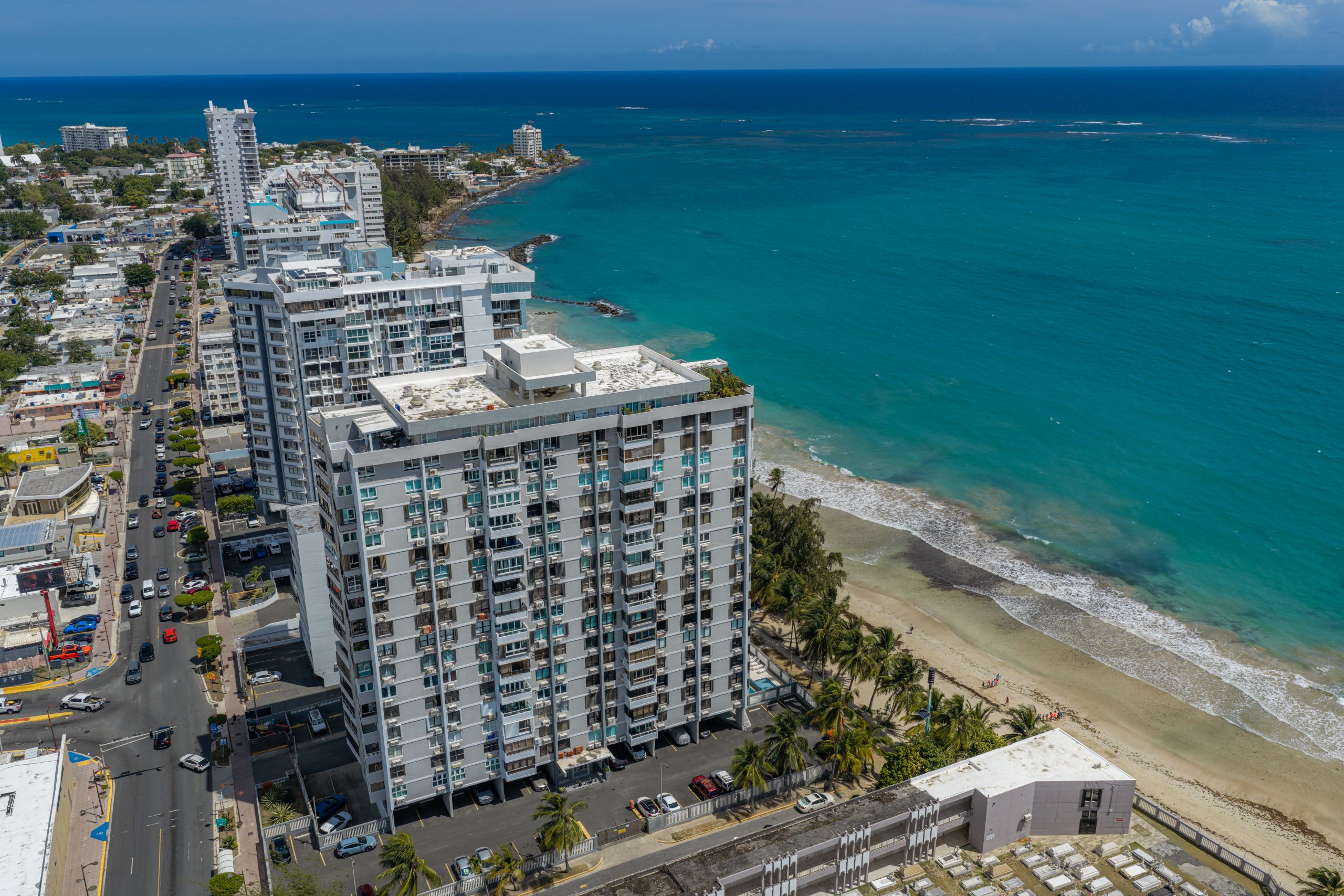 Aerial view of Isla Verde, Puerto Rico